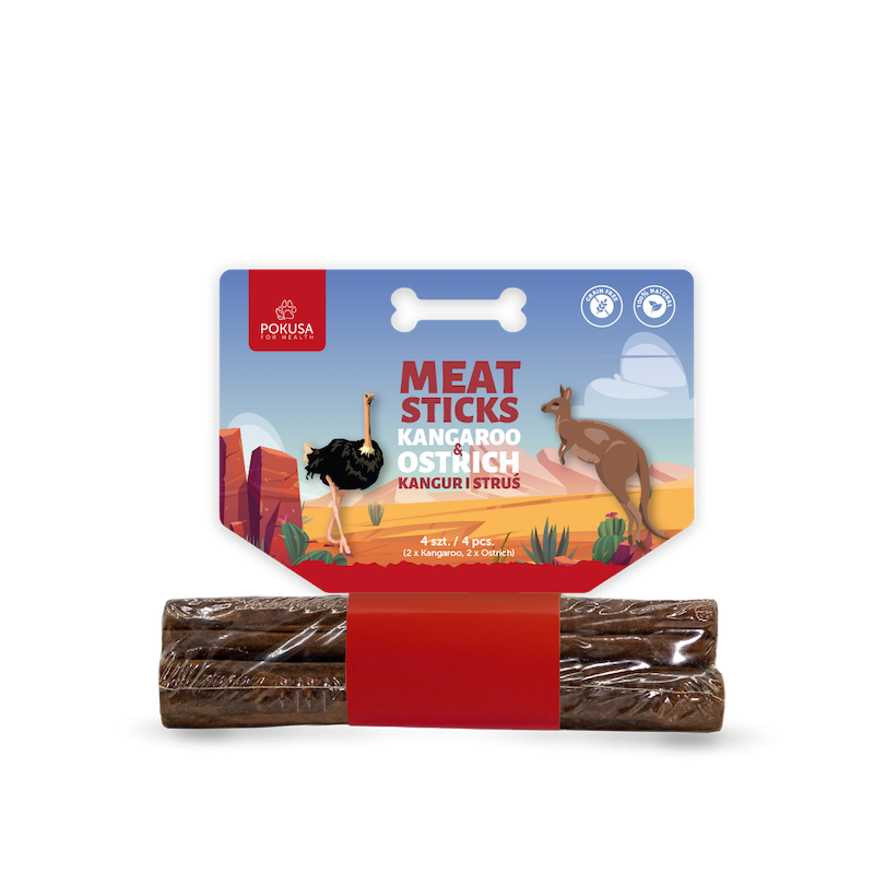 Feel The Wild - Meat Sticks - 2 x Strauß & 2 x Känguru